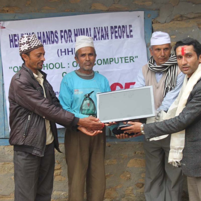 One School One Computer Campaign at Gorkha Nepal.